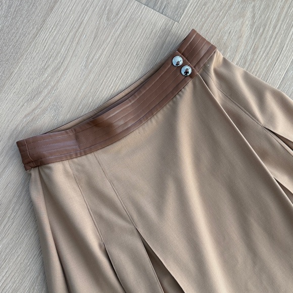 Merino Wool Wrap Midi Skirt - Picture 2 of 11